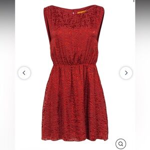 Alice + Olivia Crimson Textured Mini Dress